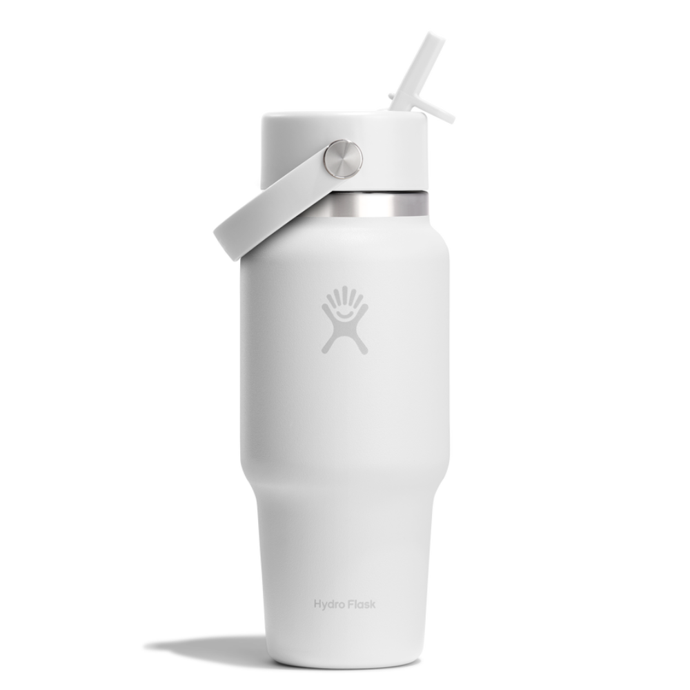 Hydro Flask Μπουκάλι Wide Mouth Flex Straw Travel 710 ml – White (WT24CFS110)