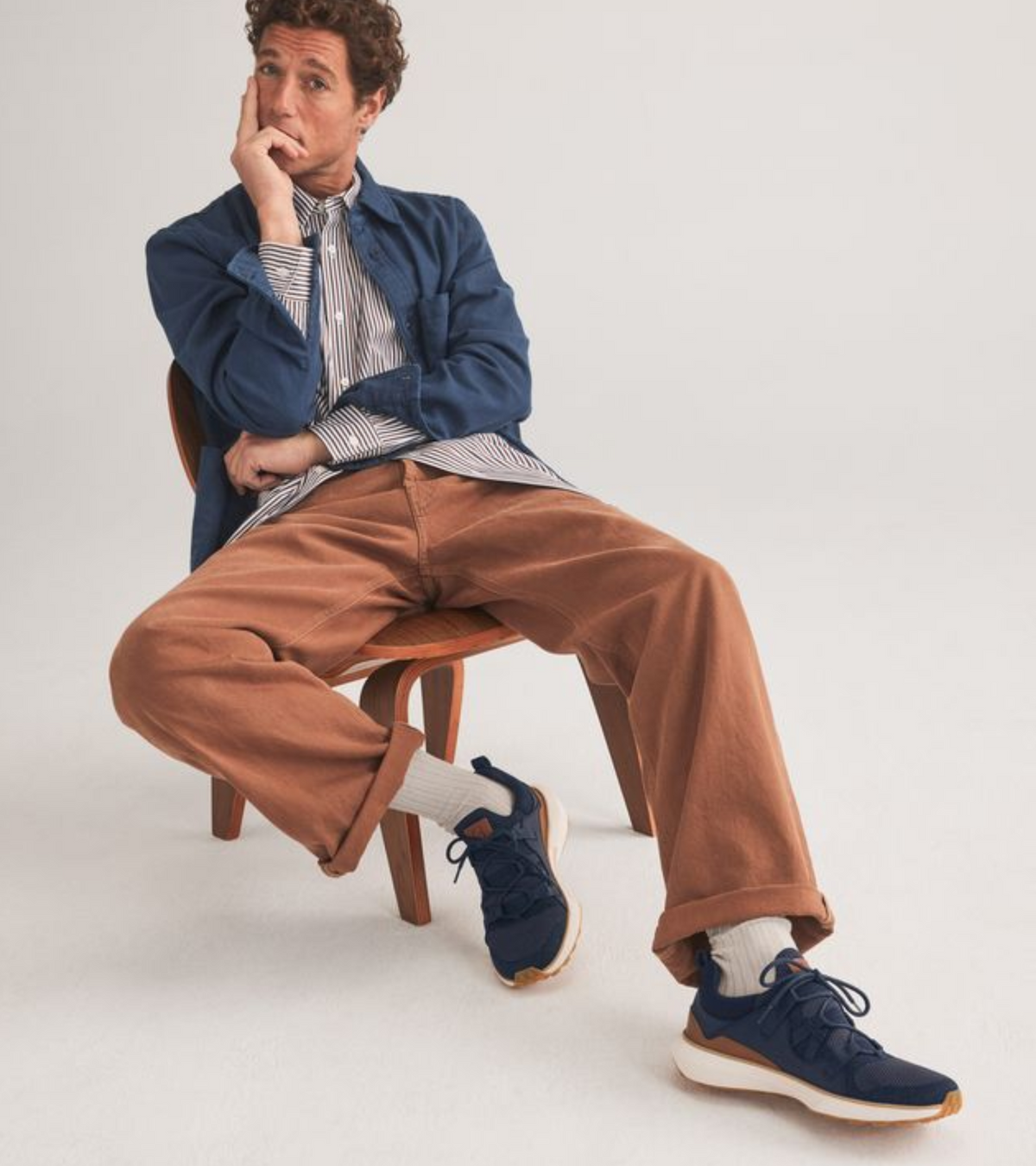 Ανδρικά GrandMøtion II Stitchlite ™ Trainer Navy Stitchlite ™-Stormy Weather-British Tan-Ivory (C38548W) - Cole Haan
