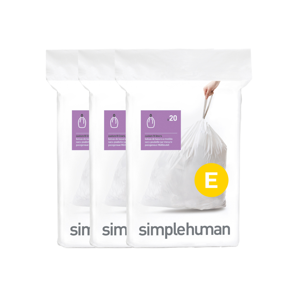 Σακούλες Κάδου Custom Fit Code E, 3×20 Τεμ. (60 Σακούλες) - CW0255 Simplehuman