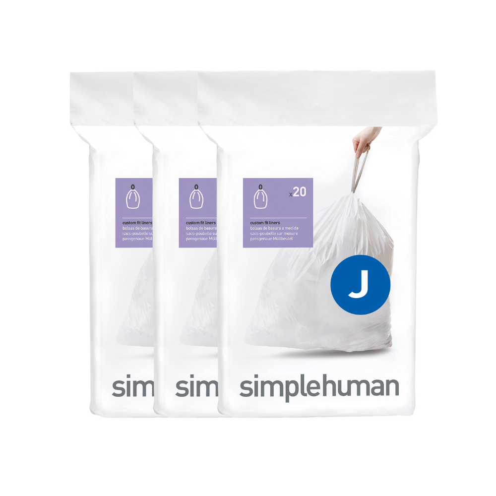 Σακούλες Κάδου Custom Fit Code J, 3×20 Τεμ. (60 Σακούλες) - CW0259 Simplehuman