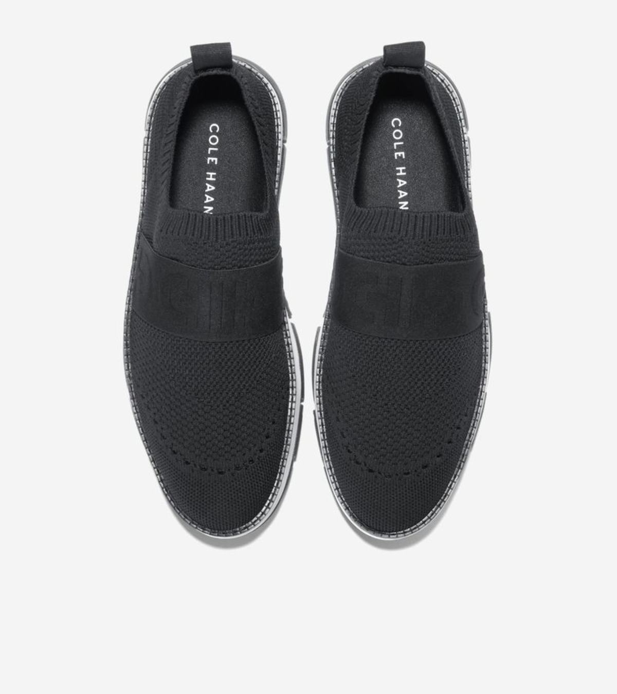 Γυναικεία ZERØGRAND Rella Stitchlite™ Slip-On Sneaker Black Knit-White (W32498B) - Cole Haan