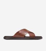 Ανδρικά Grand Neoclassic Cross Strap Sandals Woodbury-Dark Natural (C44898M) - Cole Haan
