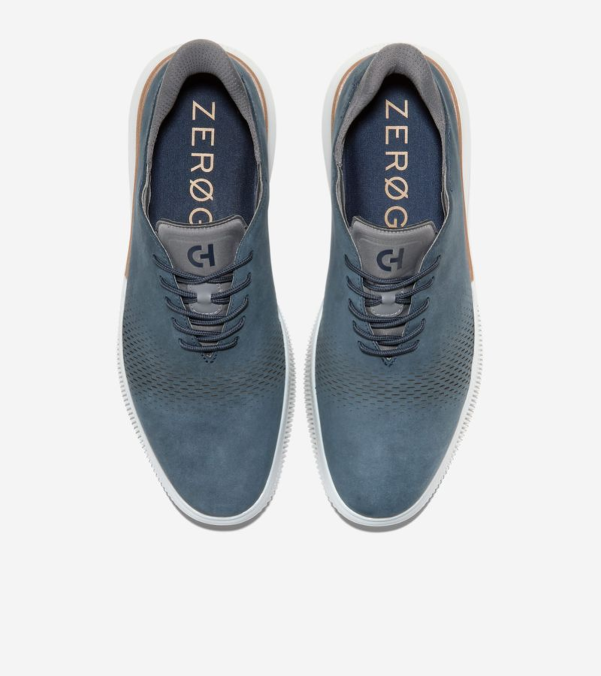 Ανδρικά 6.ZERØGRAND Laser Quick-On Oxfords Navy Blazer-Oyster Mushroom (C42830M) - Cole Haan