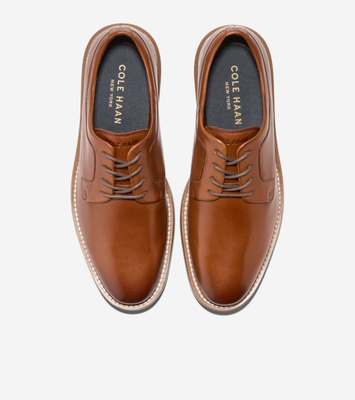 Ανδρικά Grand Neoclassic Plain Toe Oxfords British Tan-Dark Natural (C43797M) - Cole Haan