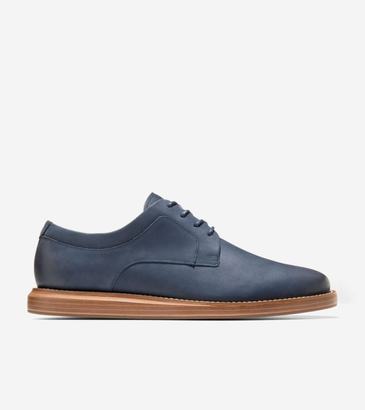 Ανδρικά Grand Neoclassic Plain Toe Oxfords Navy Blazer Nubuck -Dark Natural (C43799M) - Cole Haan