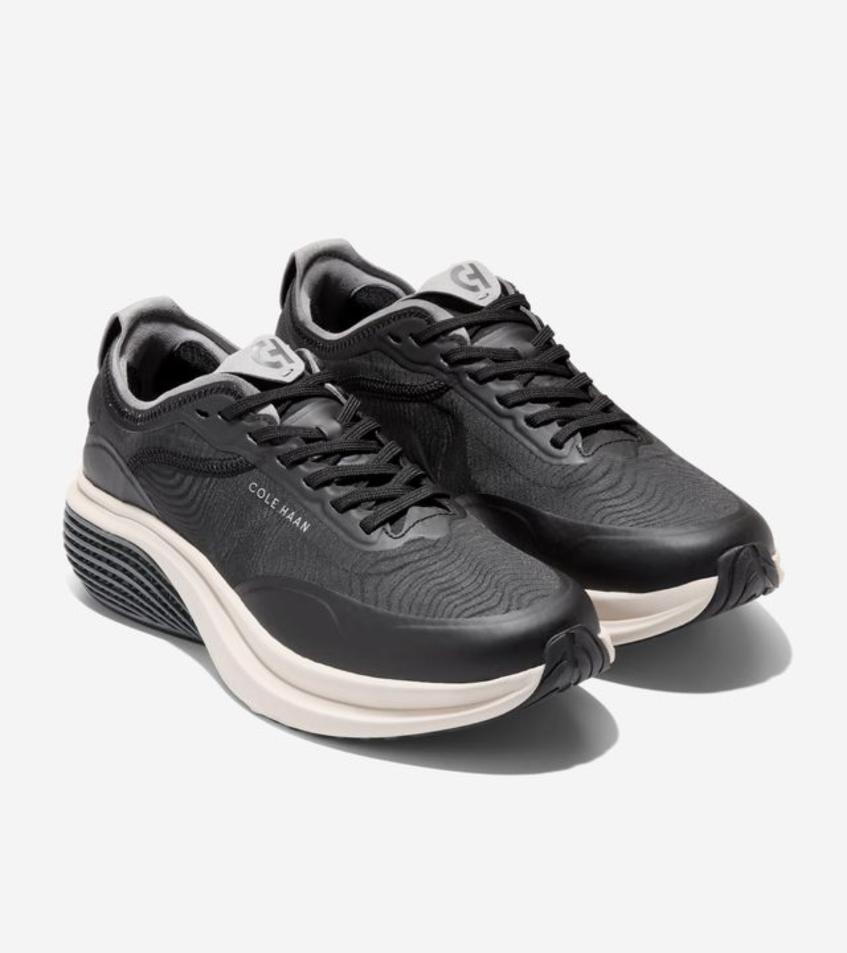 Ανδρικά ØriginalGrand SkyWeave™ Everarc Running Sneakers BLACK / ULTIMATE GRAY / SILVER BIRCH (C44252W) - Cole Haan