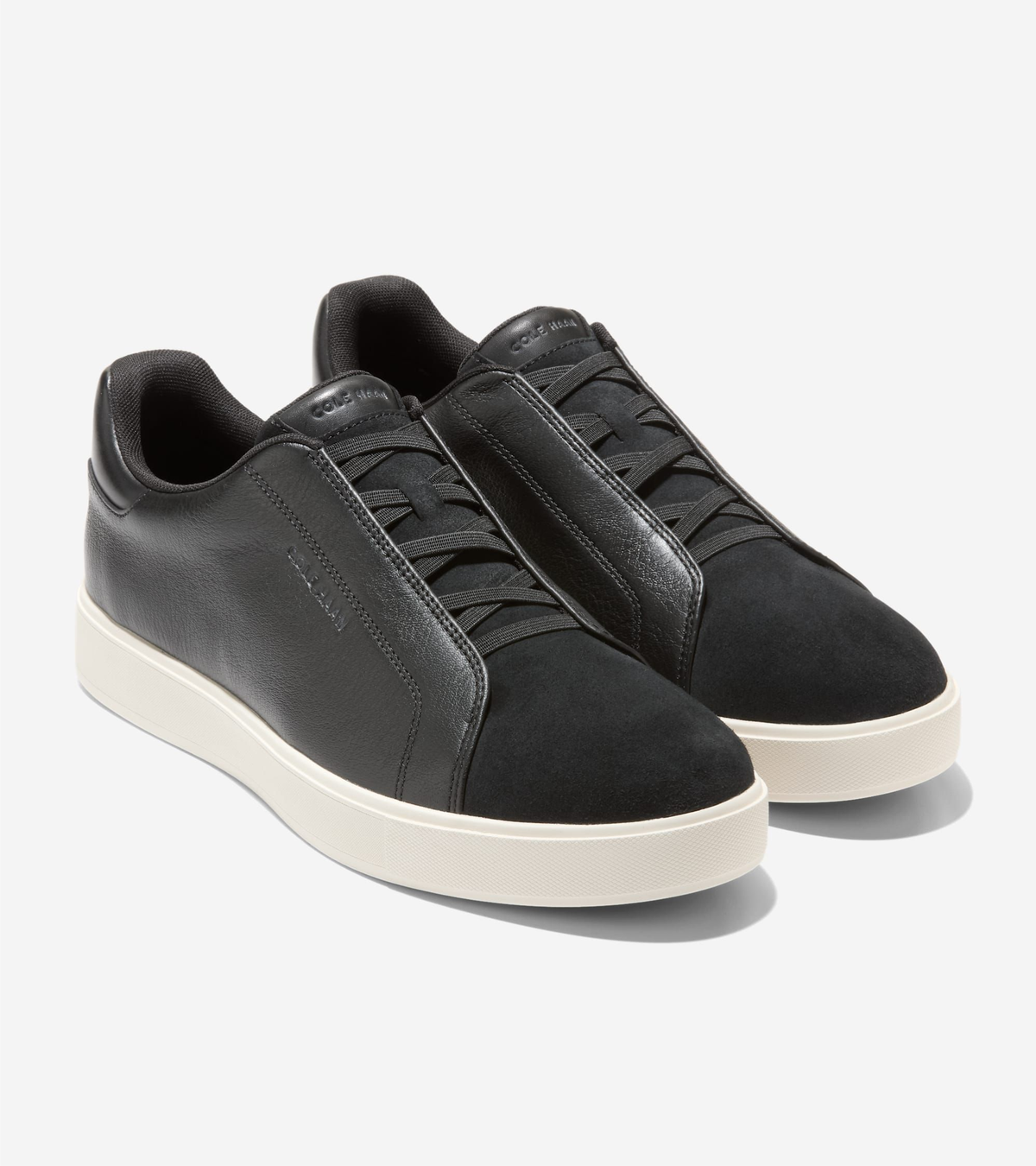 Ανδρικά GrandPrø Luxe Slip-On Sneakers BLACK / BLACK SUEDE / IVORY (C44434M) - Cole Haan