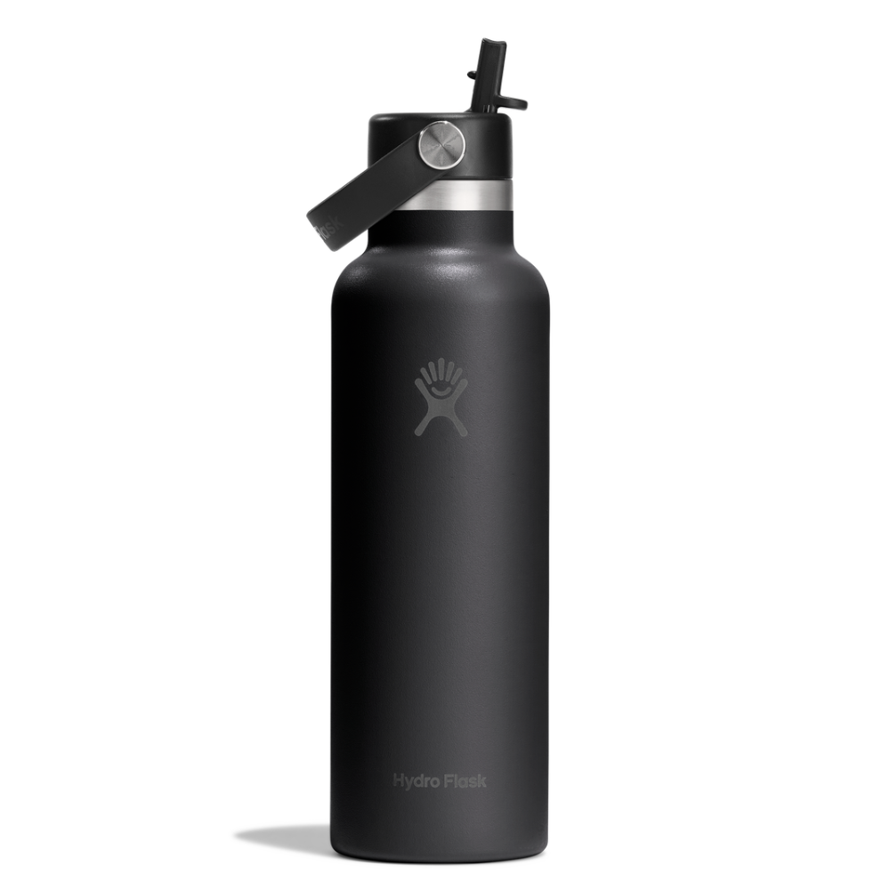 Hydro Flask Μπουκάλι Standard Mouth Flex Straw Cap 621 ml – Black (S21CFS001)