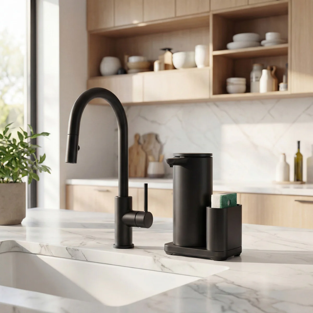 Simplehuman rechargeable liquid sensor pump with caddy (ST1079)