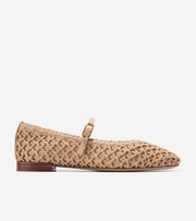 Γυναικεία Harlan Mary Jane Ballets CH Tuscan Sand Woven Fabric / Leather (W36656B) - Cole Haan