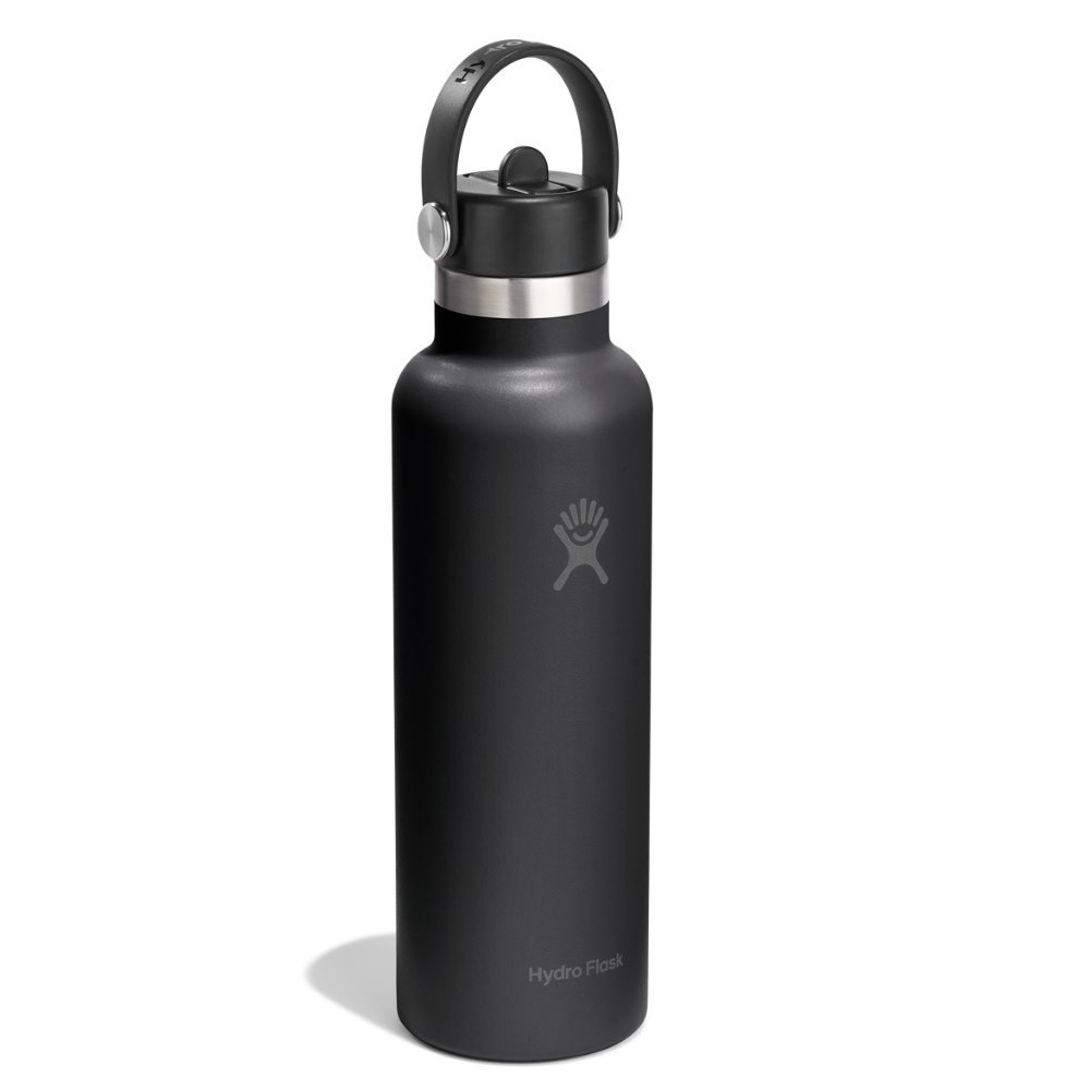 Hydro Flask Μπουκάλι Standard Mouth Flex Straw Cap 621 ml – Black (S21CFS001)