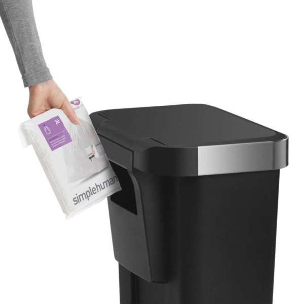 Ορθογώνιος Κάδος με Πεντάλ & Θήκη Σακούλας 45L - CW1385CB Simplehuman