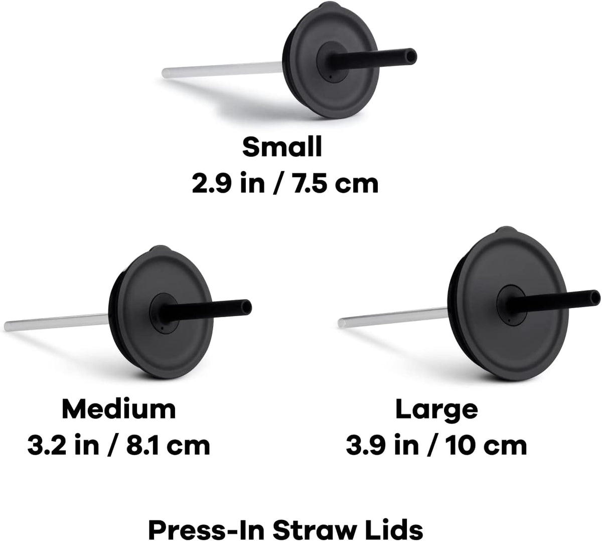 Hydro Flask Πώμα Medium Press-In Straw Lid – Μαύρο (PISLM001)