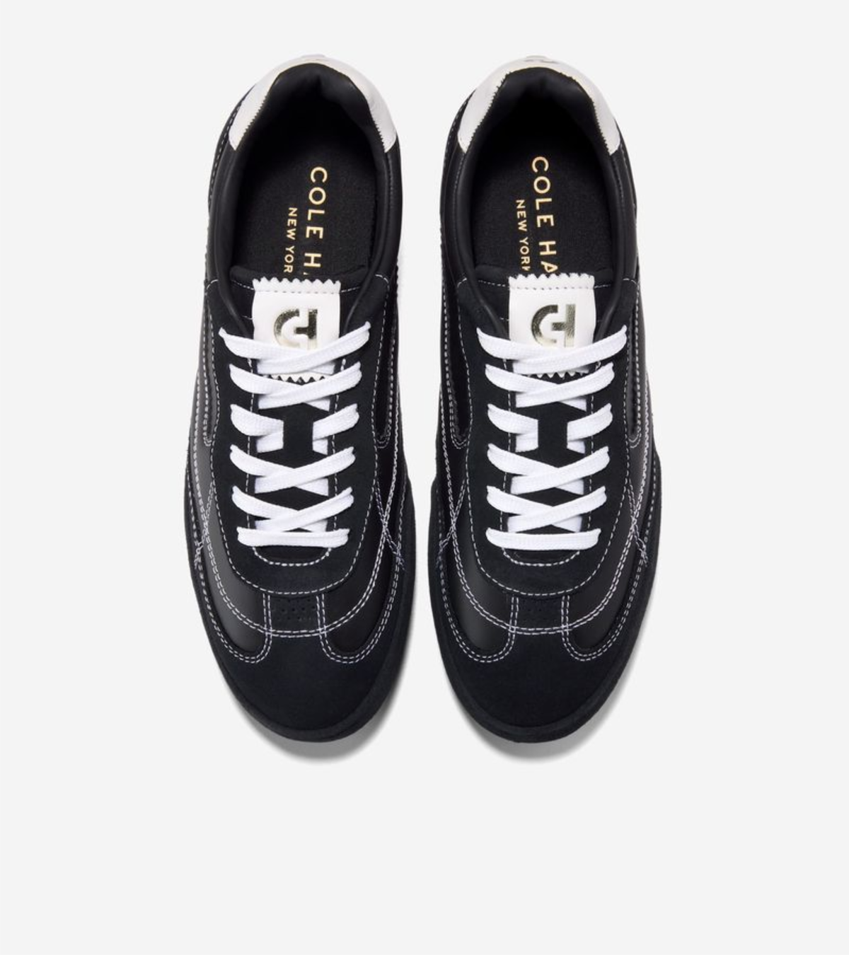 Γυναικεία GRANDPRØ Turf 2.0 Sneakers Black Suede/Leather / White Leather (W36554B) - Cole Haan