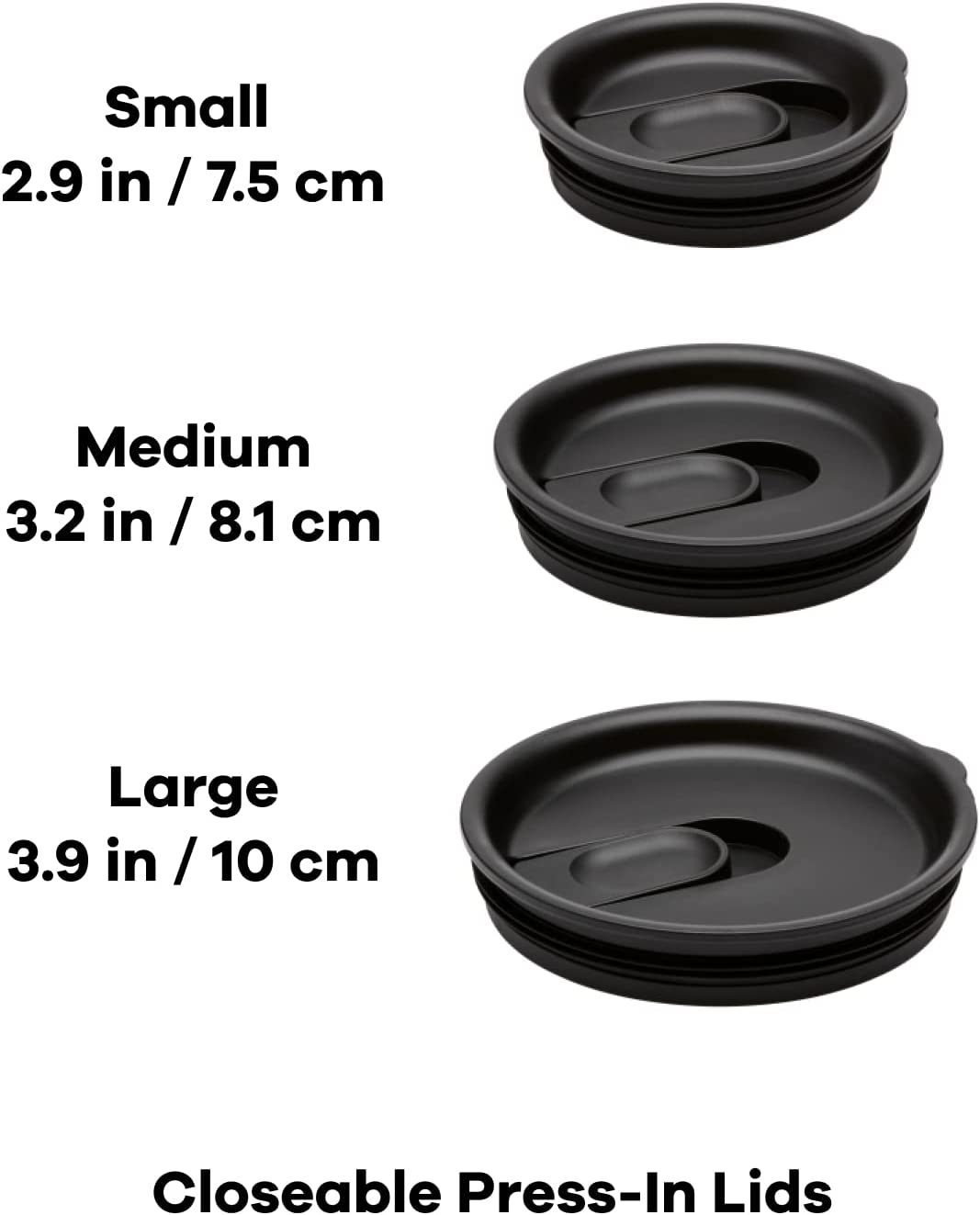 Hydro Flask Καπάκι Press-In Medium – Μαύρο (CPLM001)