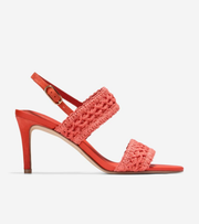 Γυναικεία Harlan Double Band Sandals Summer Fig Woven Fabric / Suede (W37776B) - Cole Haan