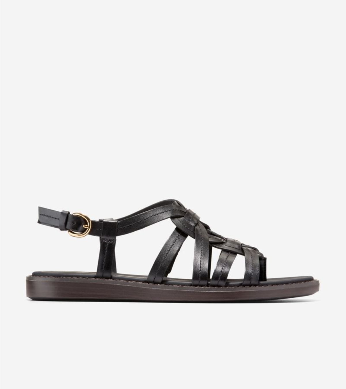 Γυναικεία Kami Interwover Thong Sandals Black Leather (W36608B) - Cole Haan