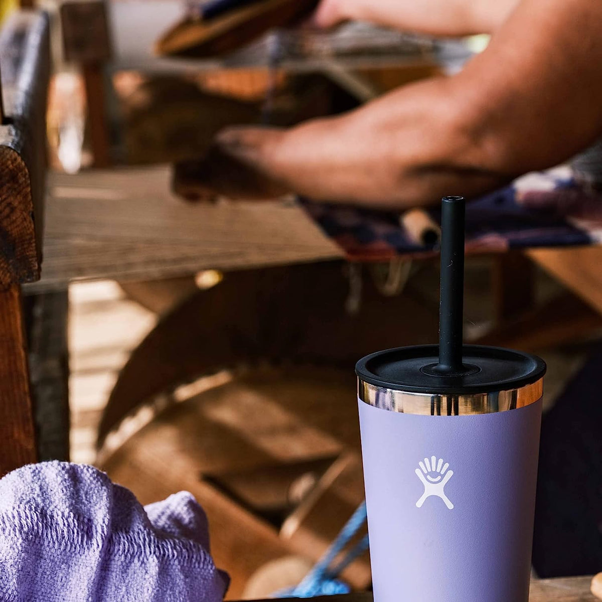 Hydro Flask Πώμα Medium Press-In Straw Lid – Μαύρο (PISLM001)