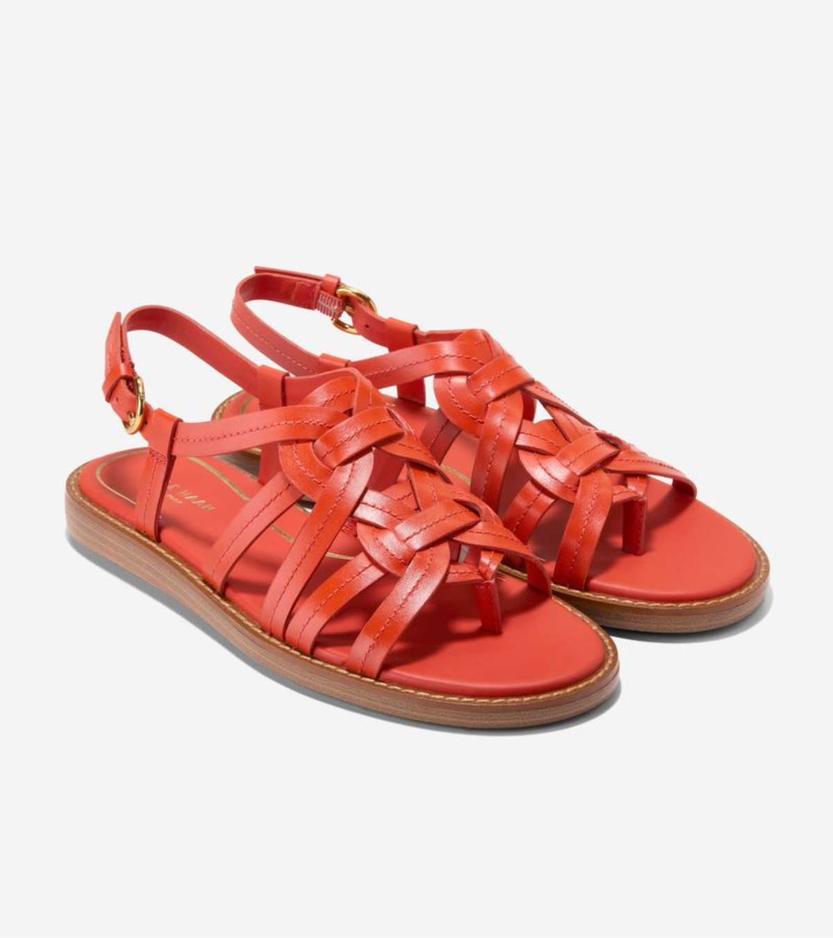 Γυναικεία Kami Interwover Thong Sandals Summer Fig Leather (W36612B) - Cole Haan