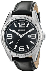 Ρολόι με Μαύρο Δερμάτινο Λουράκι ESPRIT ES104121001- Ανδρικό