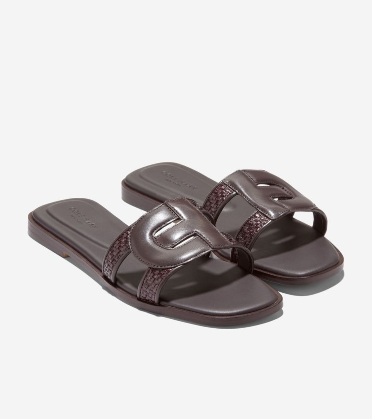 Γυναικεία Chrisee Slide Sandals Brown Croc Print (W36688B) - Cole Haan