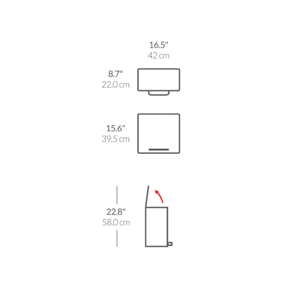 Simplehuman mini recycler pedal bin 15L (CW2121)