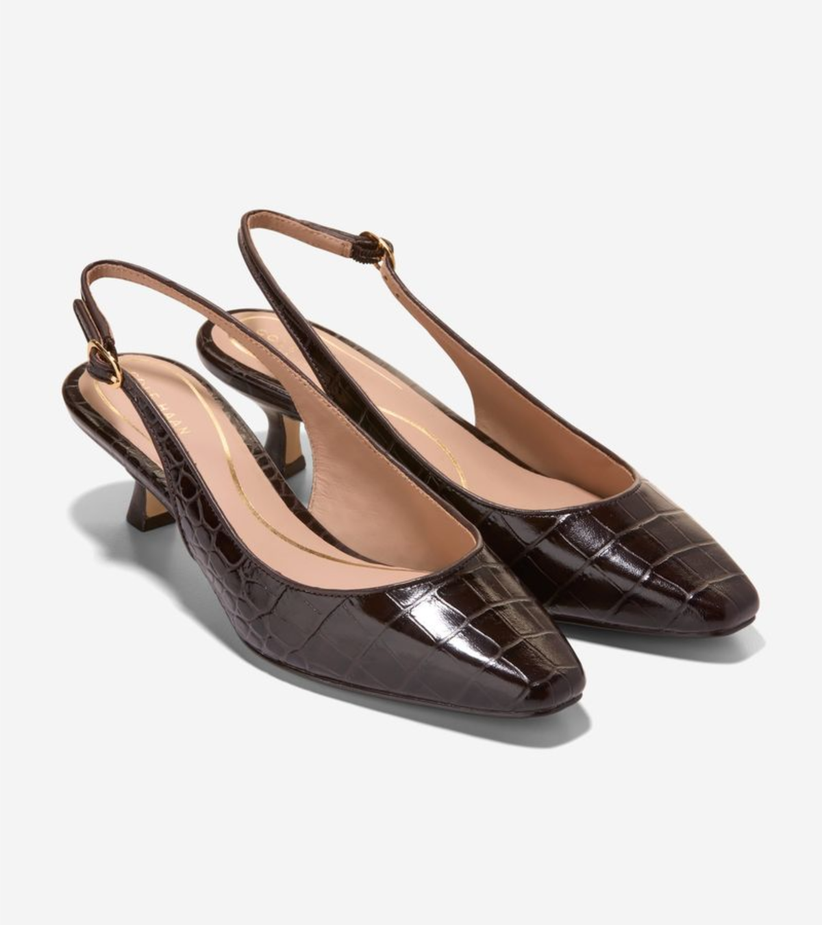 Γυναικεία Tyldie Slingback Pumps Ch Dk Chocolate Croc Print Leather (W36869B) - Cole Haan