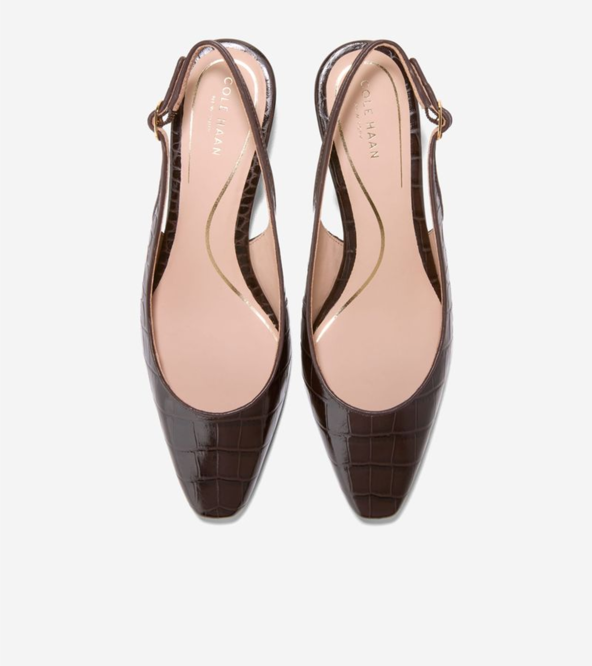 Γυναικεία Tyldie Slingback Pumps Ch Dk Chocolate Croc Print Leather (W36869B) - Cole Haan