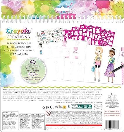 CRAYOLA CREATIONS FASHION SKETC SET