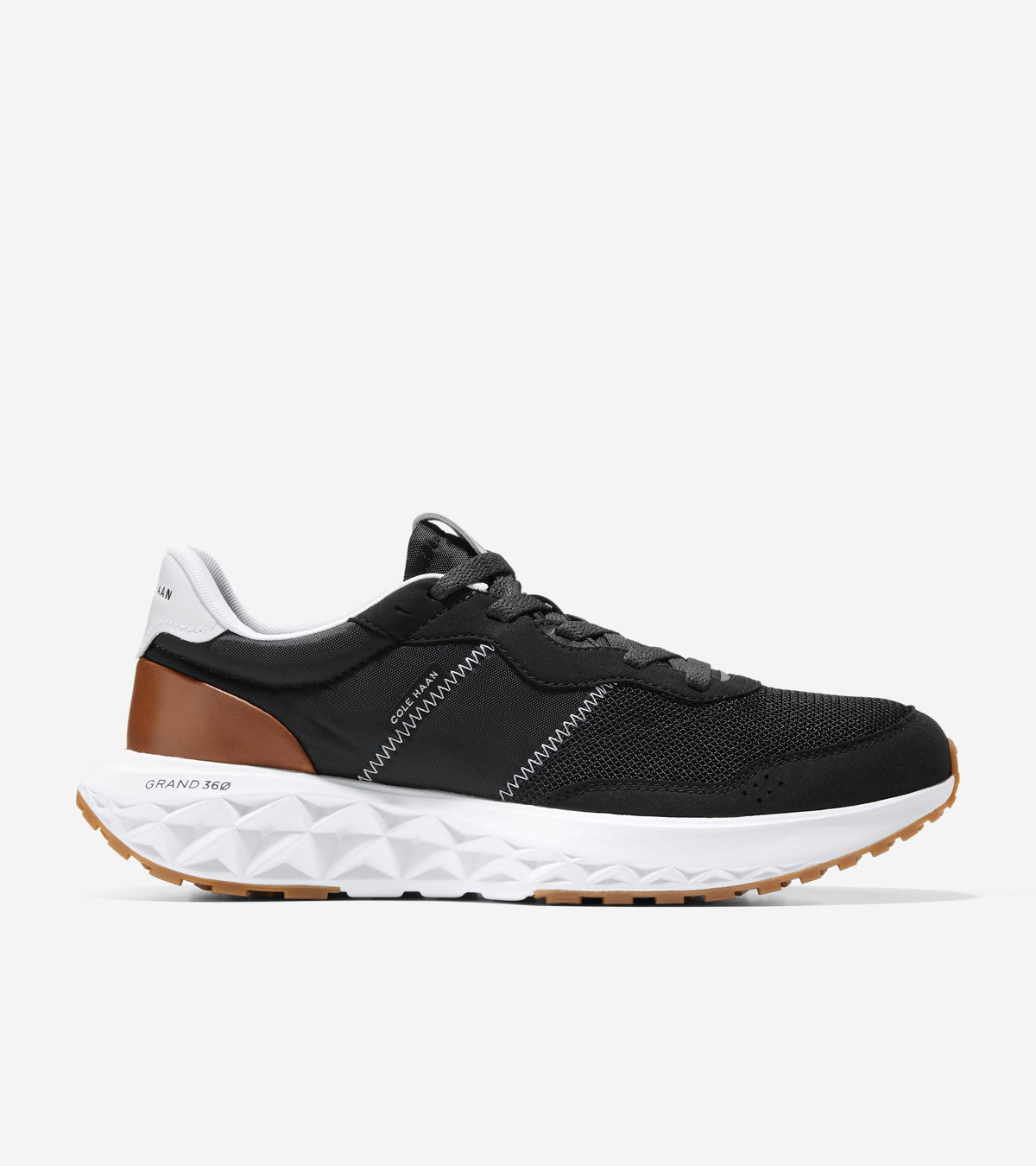 Ανδρικά ZERØGRAND All-Day Running Shoes Black-Natural Tan-Optic White (C36581M) - Cole Haan