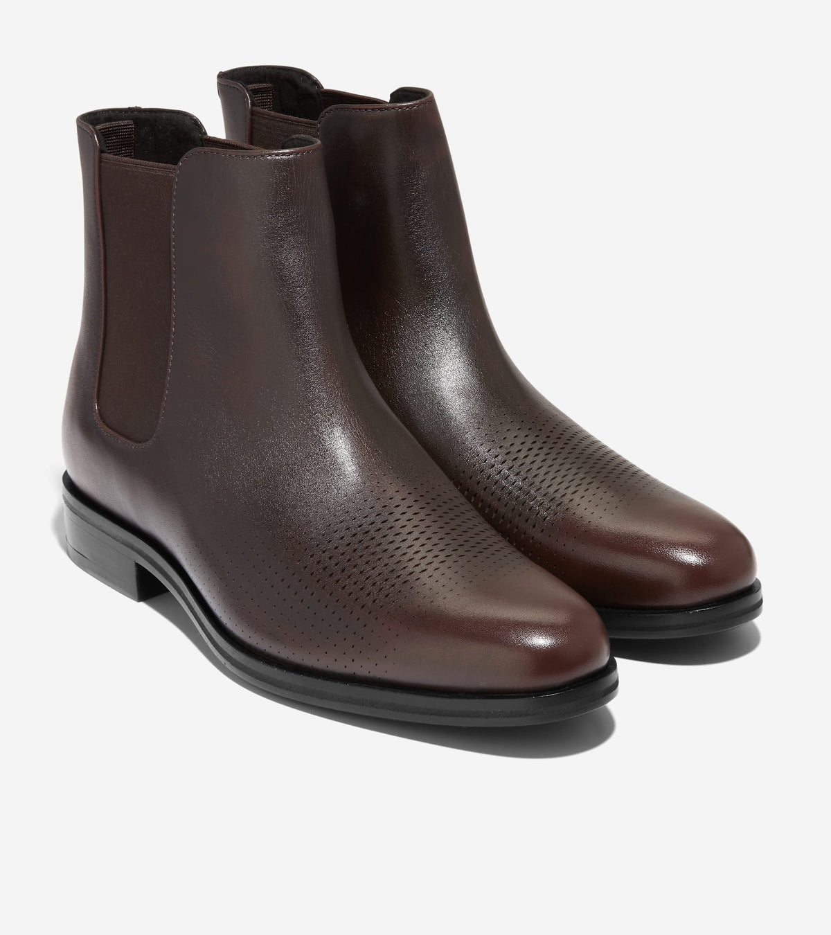 Ανδρικά Washington Grand Laser Chelsea Boots Dark Chocolate-Black (C38376M) - Cole Haan