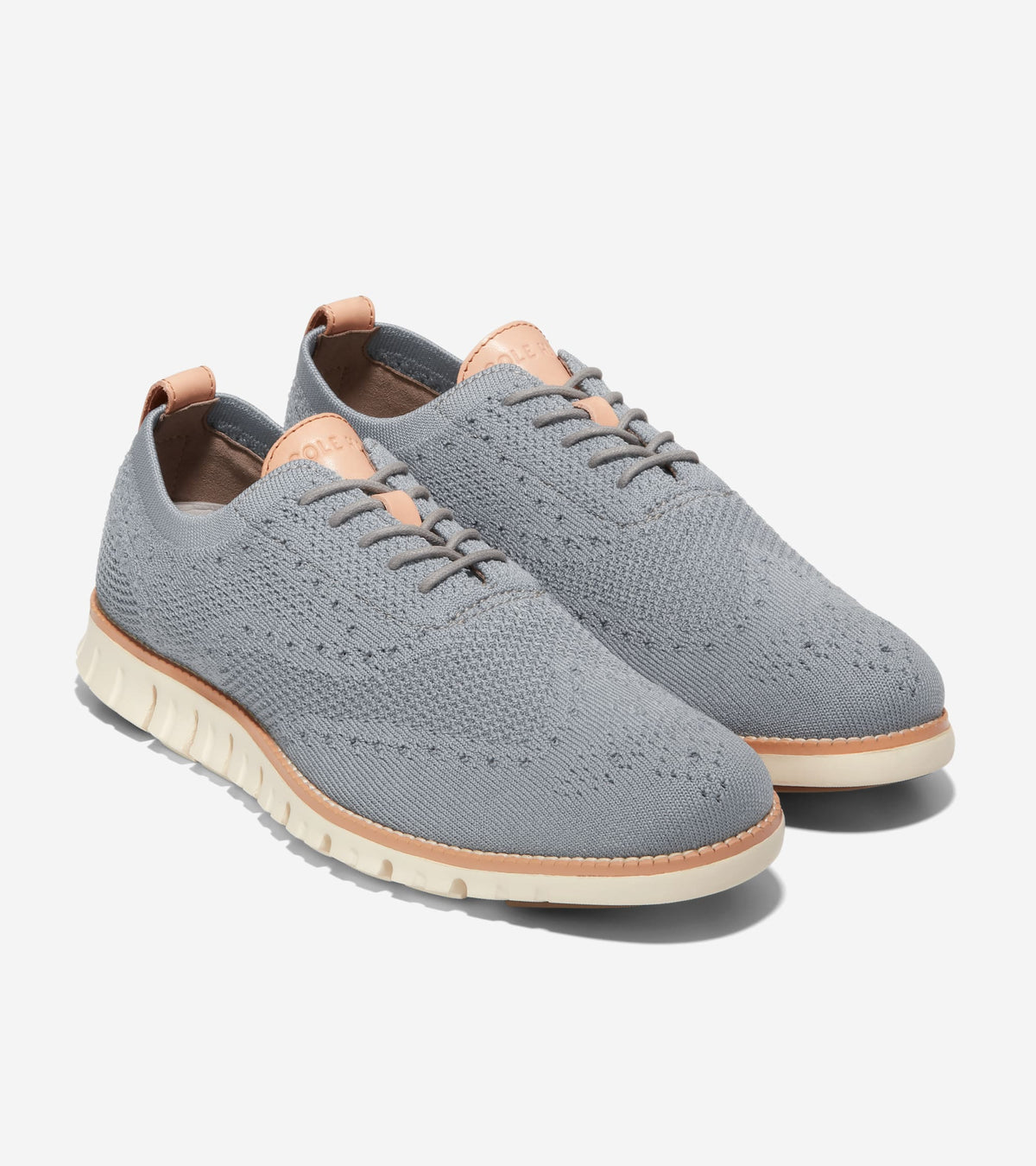 Ανδρικά ZERØGRAND Wingtip Oxfords Ironstone Stitchlite™-Ivory (C24944W) - Cole Haan