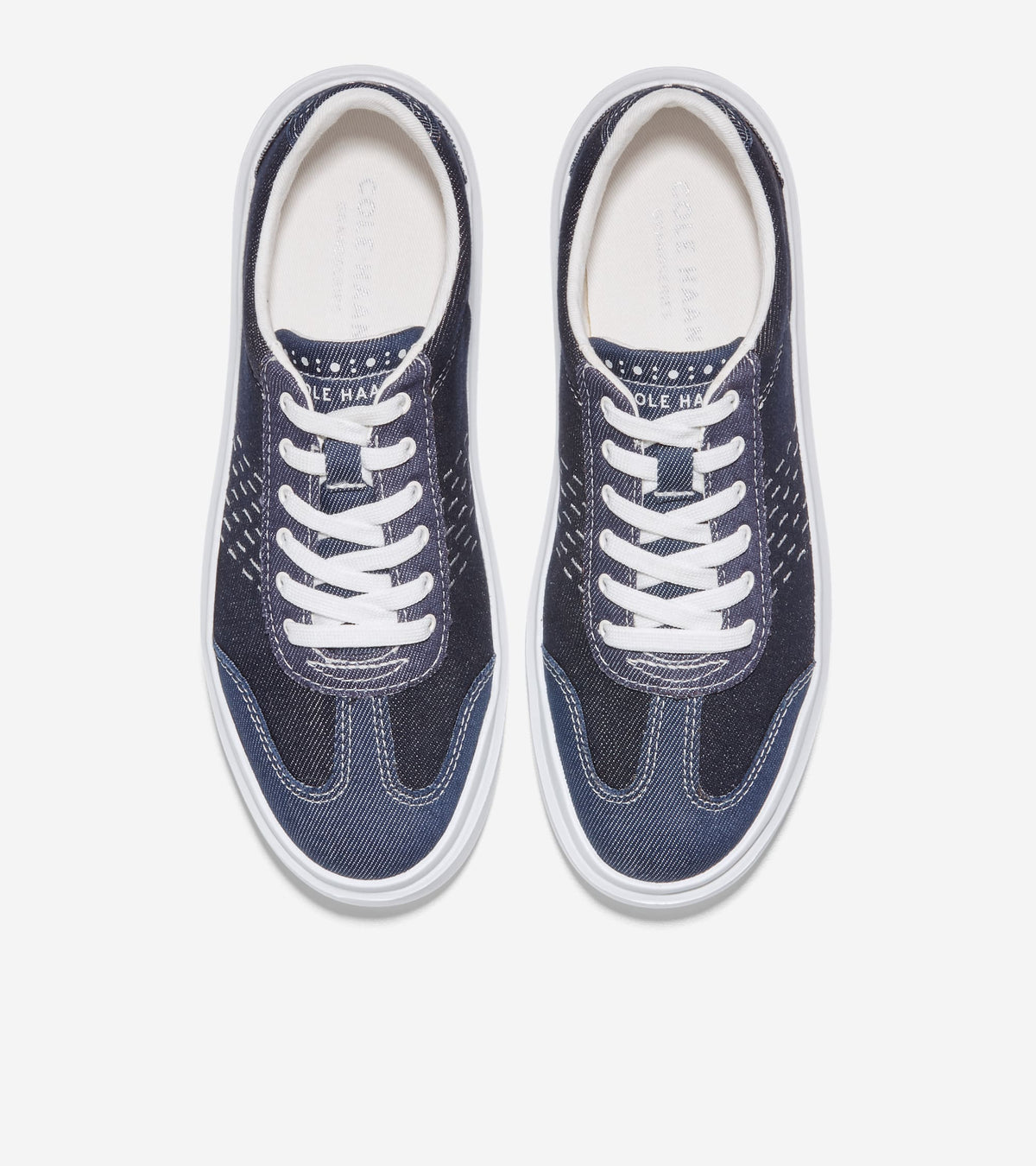 Γυναικεία GrandPrø Rally Canvas T-Toe Sneakers Blue Denim-Optic White (W29599B) - Cole Haan
