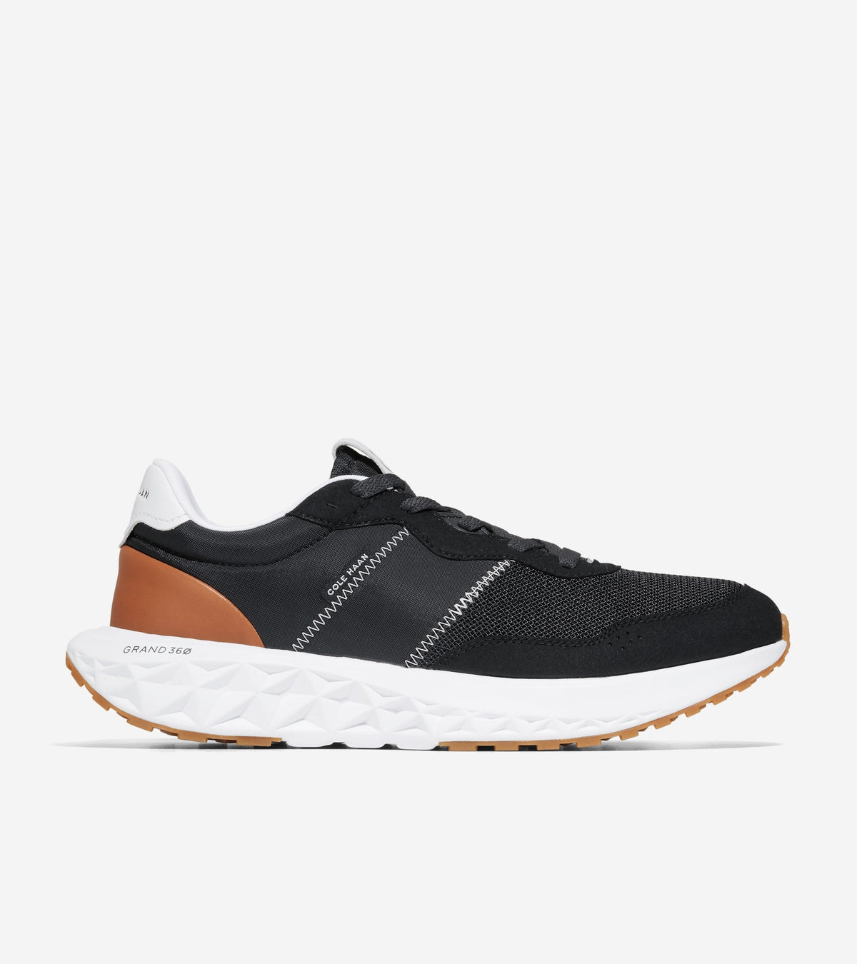 Ανδρικά ZERØGRAND All-Day Running Shoes Black-Natural Tan-Optic White (C36581M) - Cole Haan