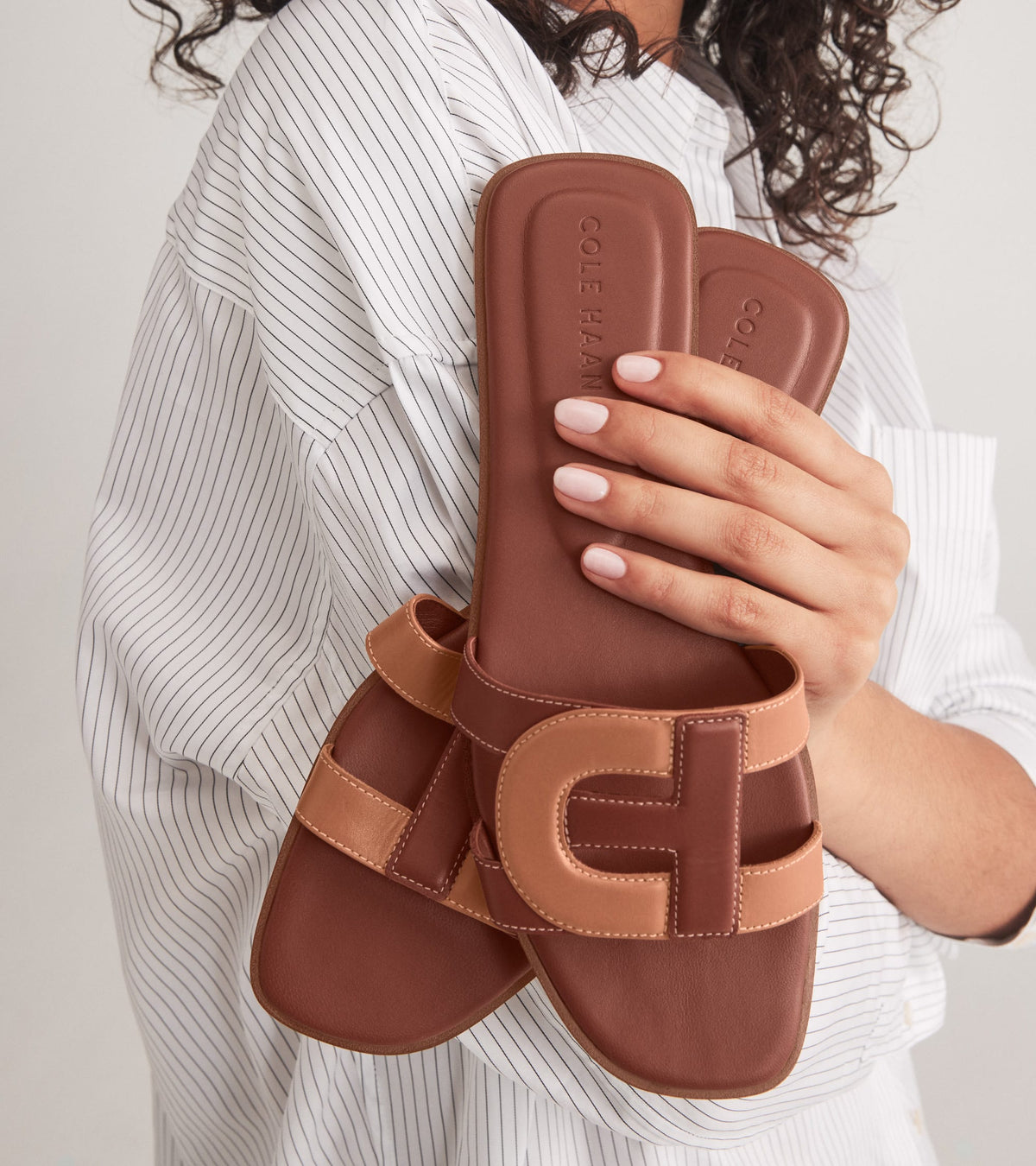 Γυναικεία Chrisee Slide Sandals Dark Cuoio Brown-Pecan (W29329B) - Cole Haan
