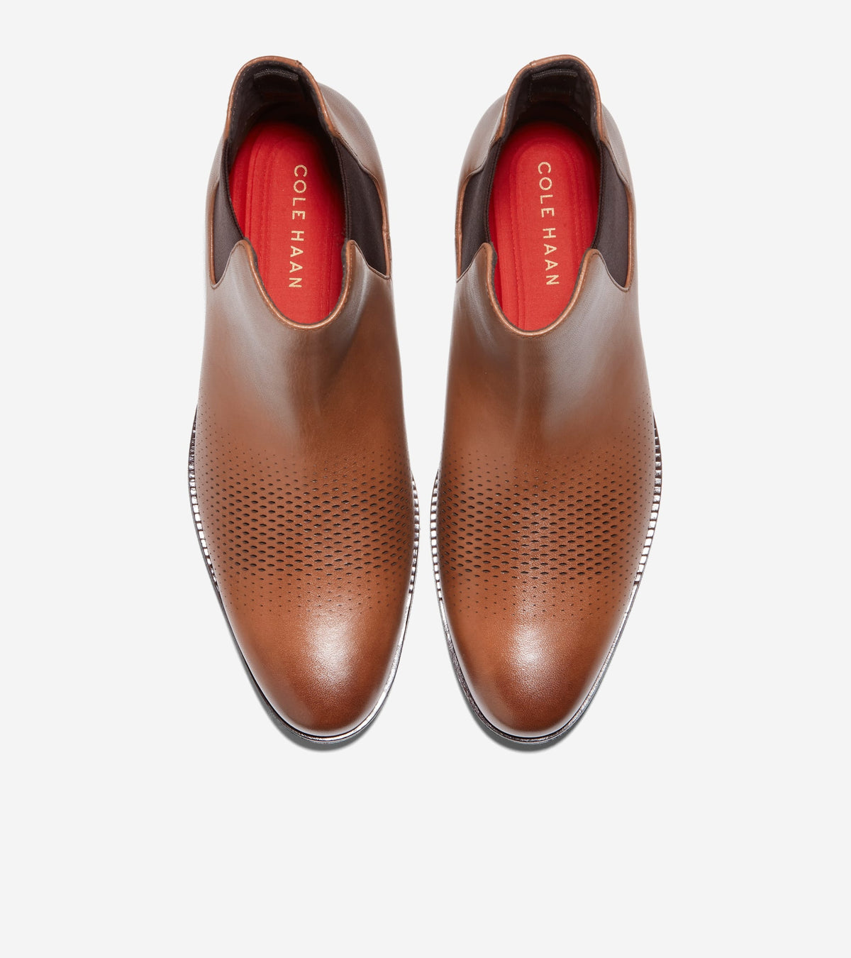 Ανδρικά Washington Grand Laser Chelsea Boots British Tan-Dark Chocolate (C38374M) - Cole Haan
