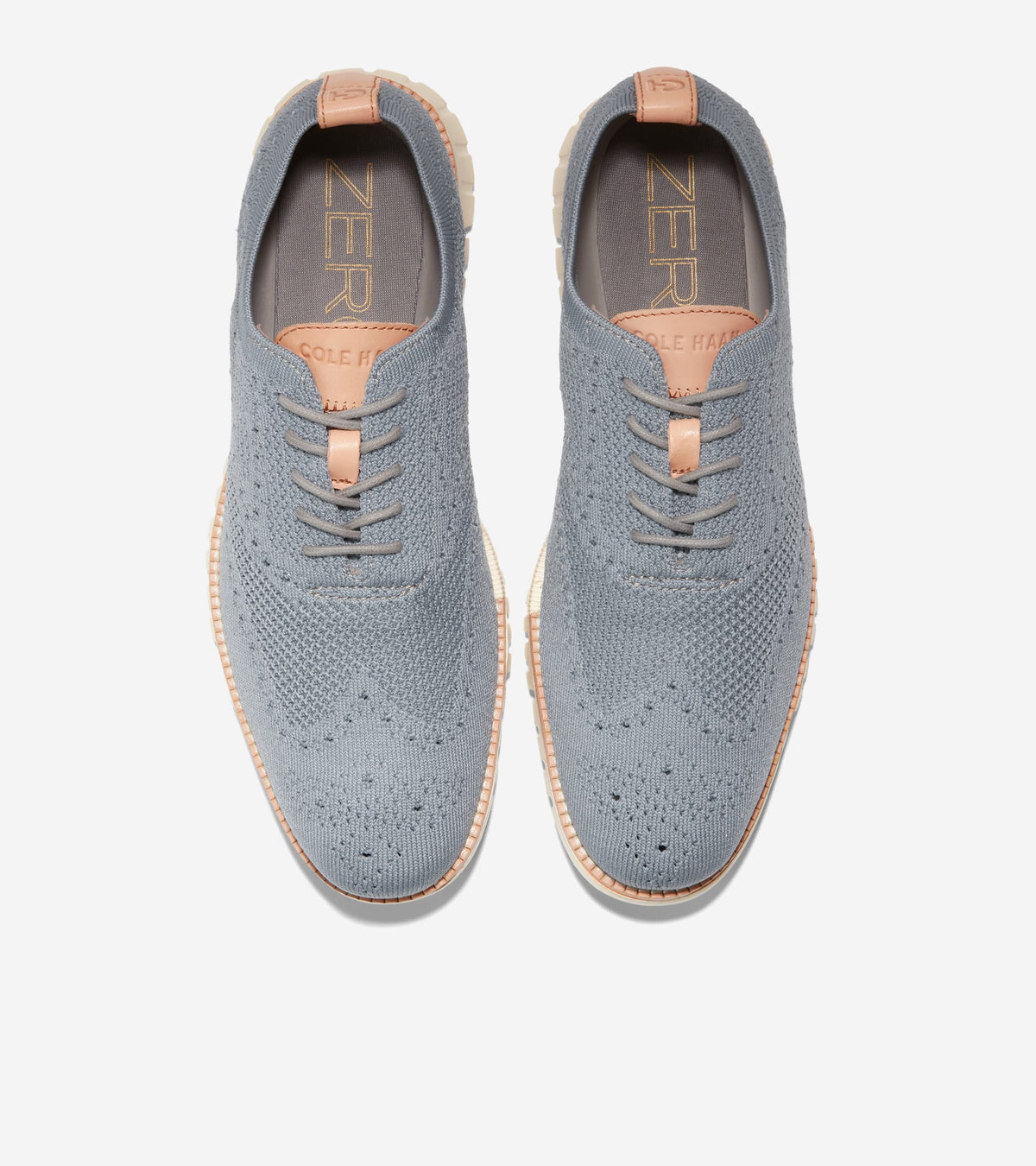 Ανδρικά ZERØGRAND Wingtip Oxfords Ironstone Stitchlite™-Ivory (C24944W) - Cole Haan