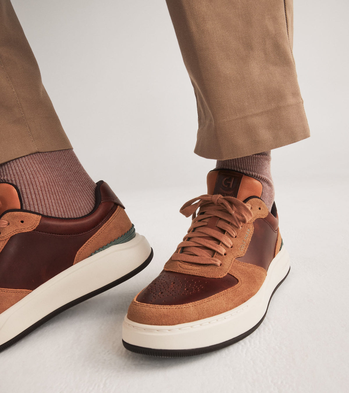 Ανδρικά GrandPrø Crossover Sneakers Acorn Brown-Trellis-Ivory (C38995M) - Cole Haan