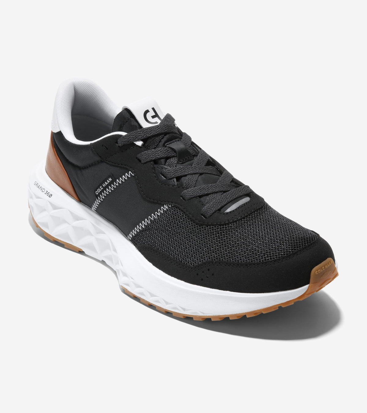 Ανδρικά ZERØGRAND All-Day Running Shoes Black-Natural Tan-Optic White (C36581M) - Cole Haan