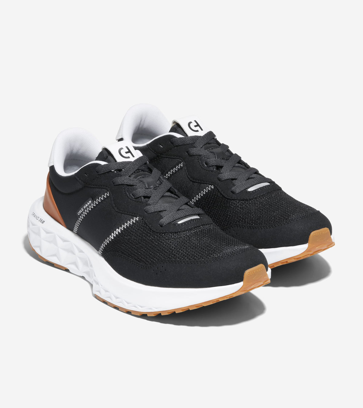 Ανδρικά ZERØGRAND All-Day Running Shoes Black-Natural Tan-Optic White (C36581M) - Cole Haan