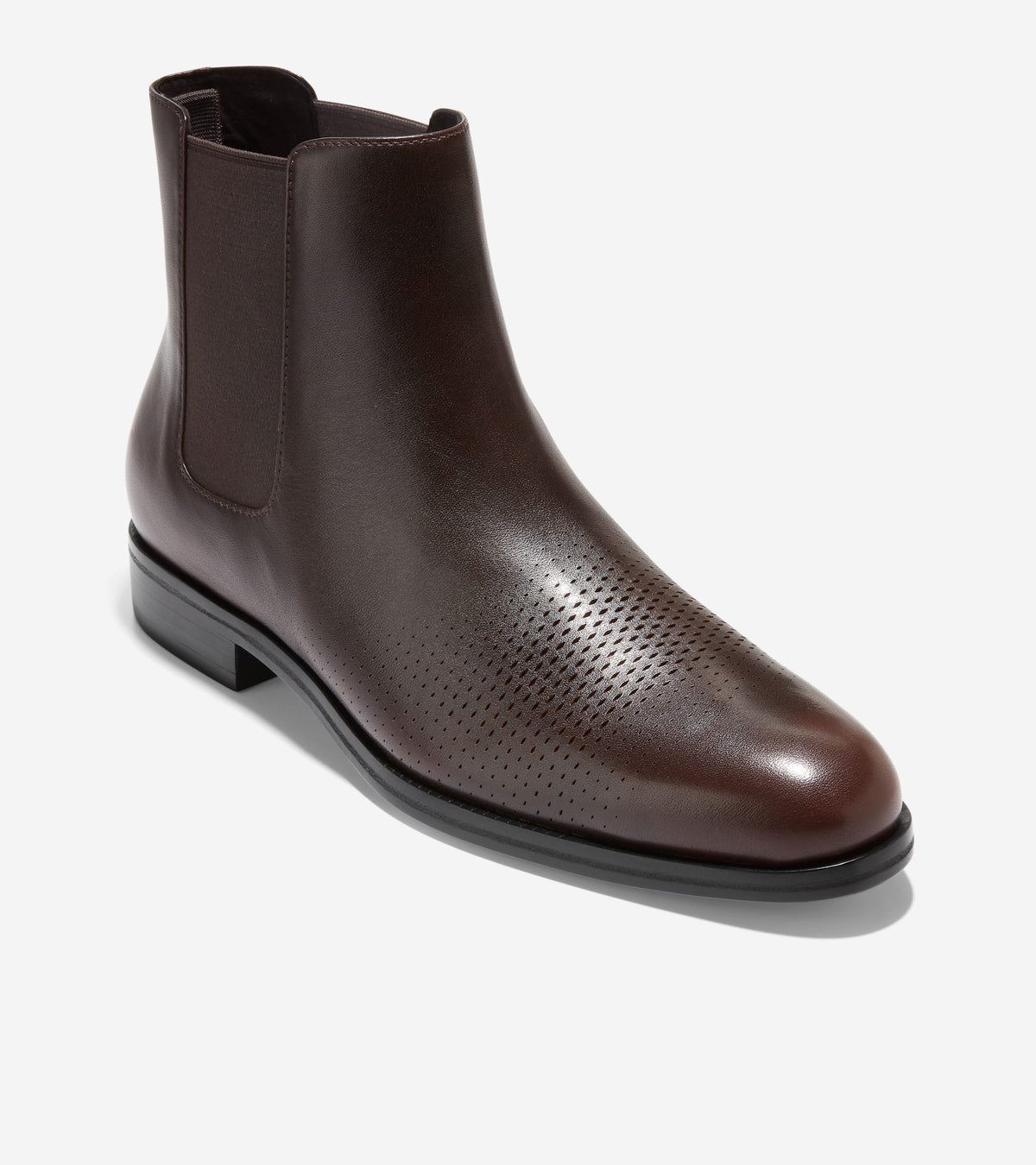 Ανδρικά Washington Grand Laser Chelsea Boots Dark Chocolate-Black (C38376M) - Cole Haan