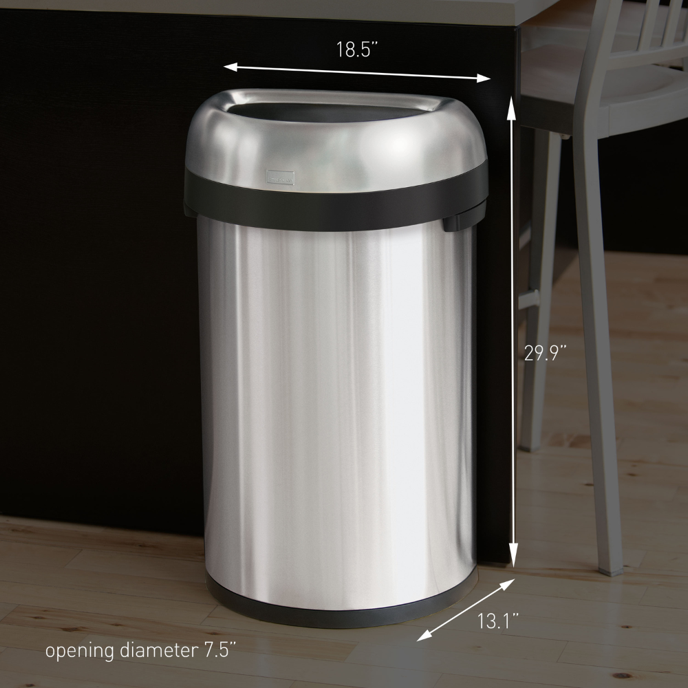 Ημικυκλικός Ανοιχτός Κάδος Απορριμμάτων 60L - CW1468 Simplehuman