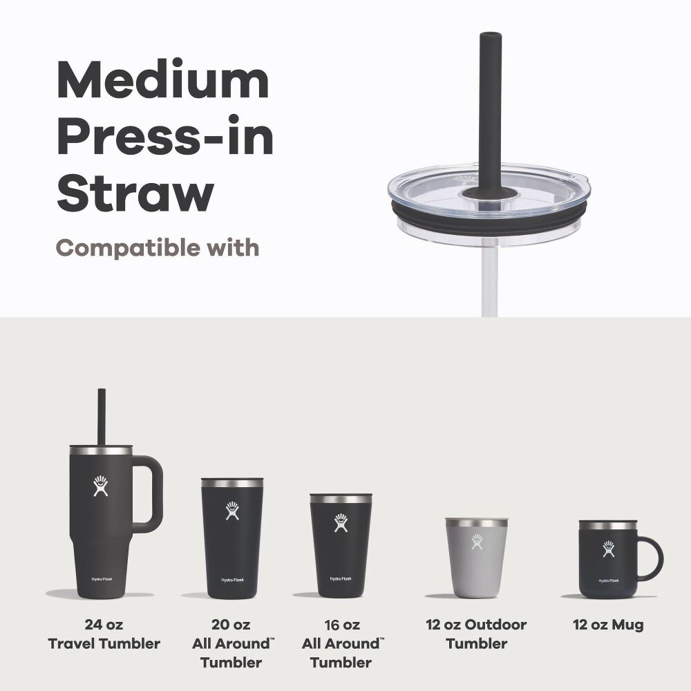 Hydro Flask Medium Press Πώμα Με Ενσωματωμένο Καλαμάκι (PISLCM-CLEAR)
