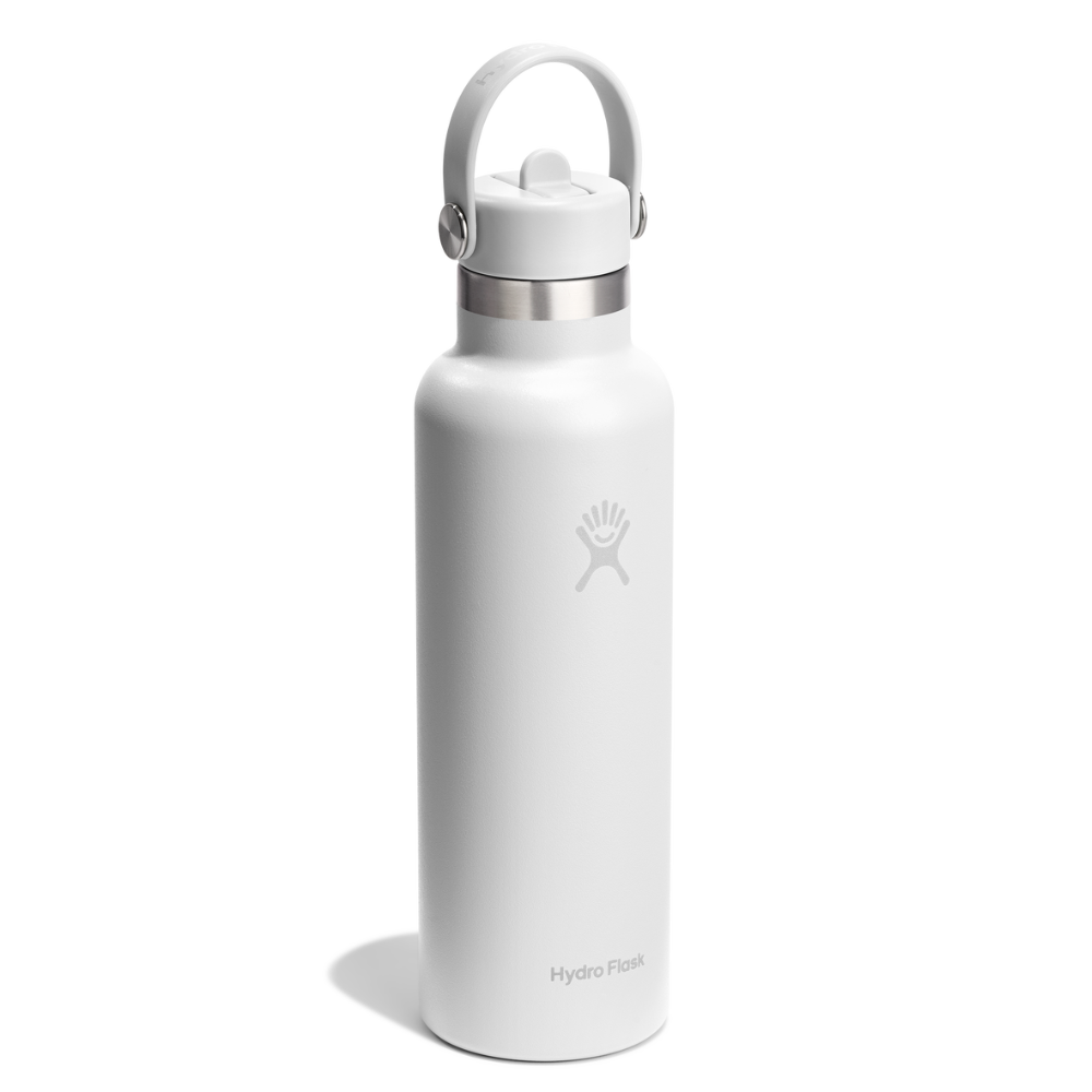 Hydro Flask Μπουκάλι Standard Mouth Flex Straw Cap 621 ml – White (S21CFS110)