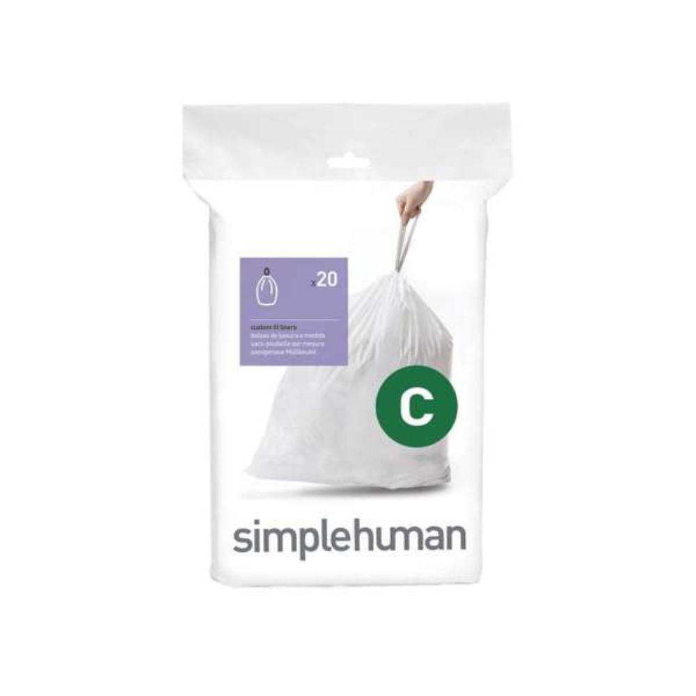 Simplehuman code C custom fit liners, 20 pack (CW0162)