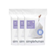 Simplehuman code B custom fit liners, 3 x pack of 30 (90 liners) (CW0251)