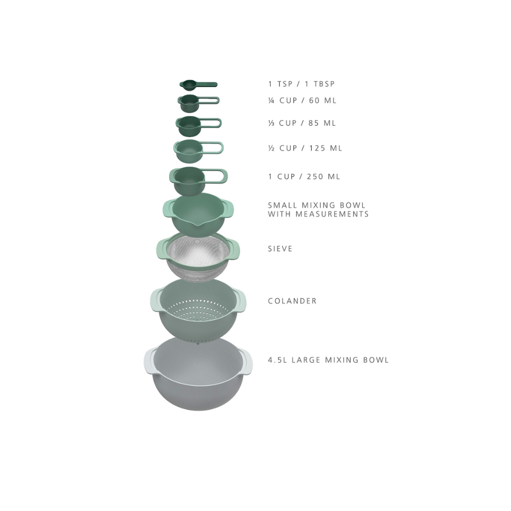 Joseph Joseph Nest™ 9 Plus Green Bowl Set (40112)