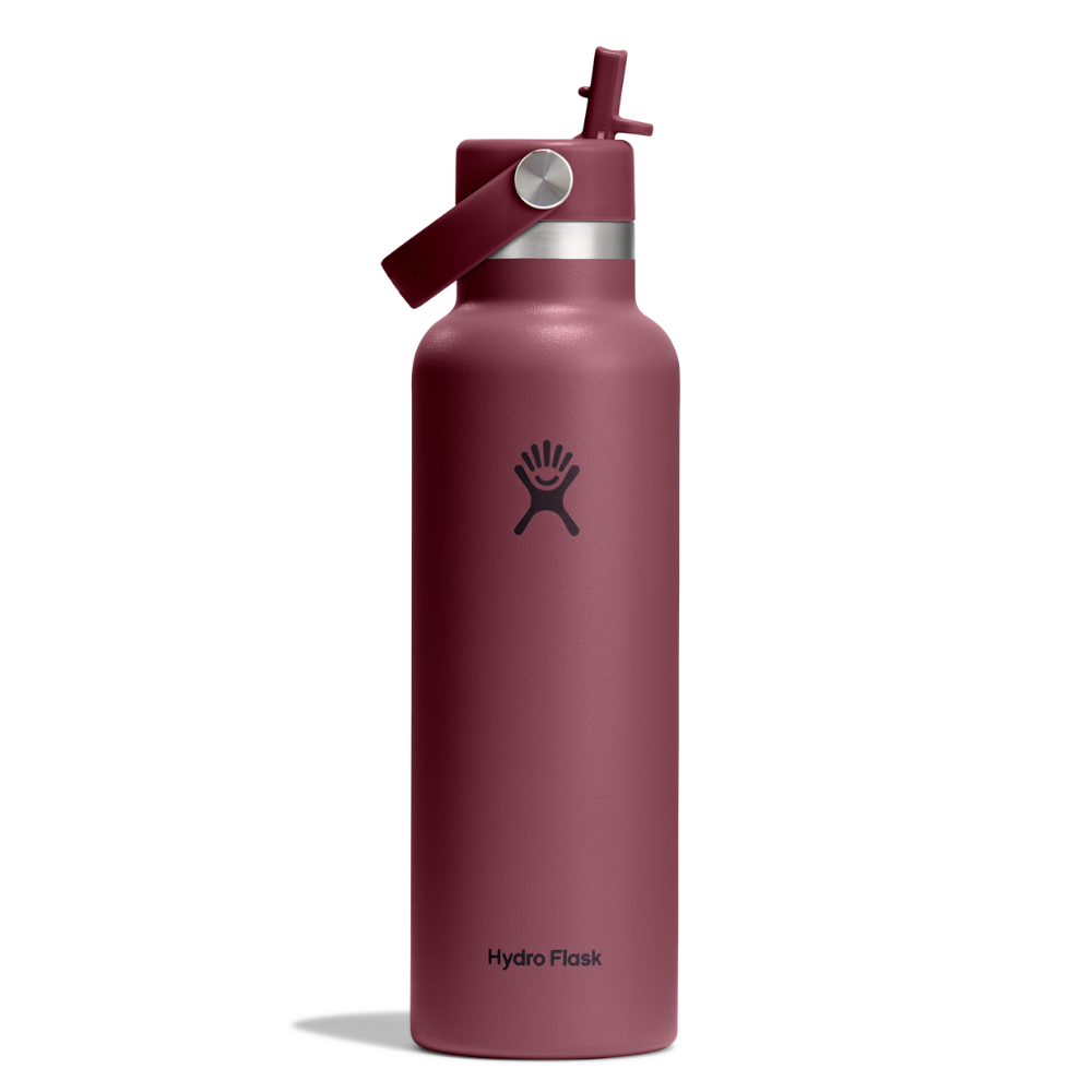 Hydro Flask Μπουκάλι Standard Mouth Flex Straw Cap 621 ml – Burgundy (S21CFS674)