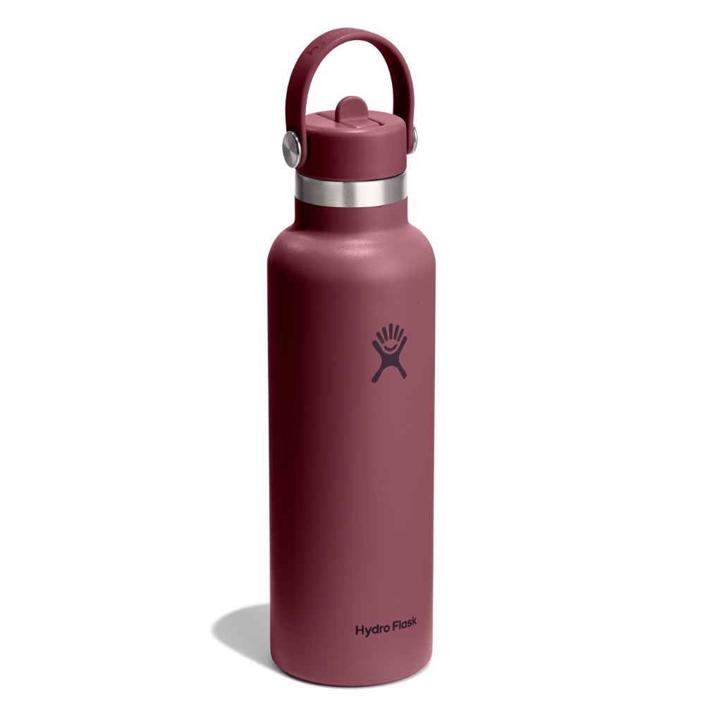 Hydro Flask Μπουκάλι Standard Mouth Flex Straw Cap 621 ml – Burgundy (S21CFS674)