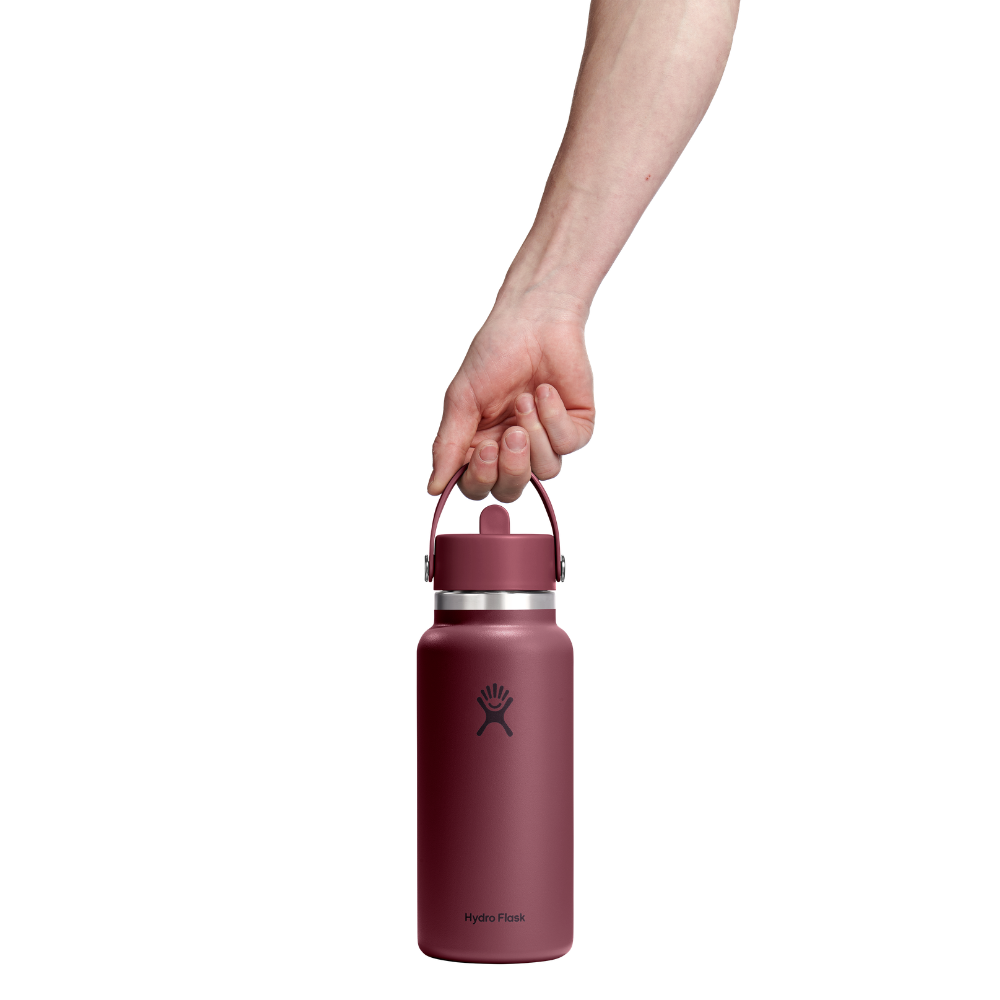 Hydro Flask Μπουκάλι Wide Mouth Flex Straw Cap 946 ml – Burgundy (W32CFS674)